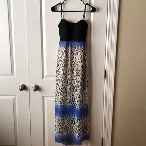 Trixxi Maxi Dress Adjustable Straps Open Back Sz M